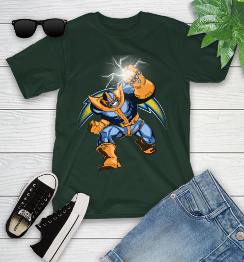 Los Angeles Chargers NFL Football Thanos Avengers Infinity War Marvel Youth T-Shirt 5