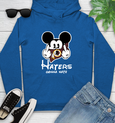 NFL Washington Redskins Haters Gonna Hate Mickey Mouse Disney Football T Shirt Youth Hoodie 11