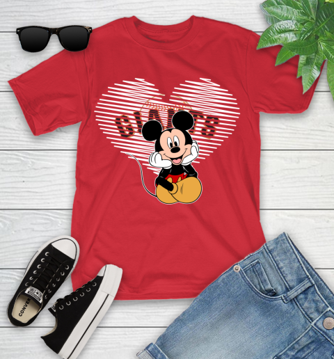 MLB San Francisco Giants The Heart Mickey Mouse Disney Baseball T Shirt_000 Youth T-Shirt 13