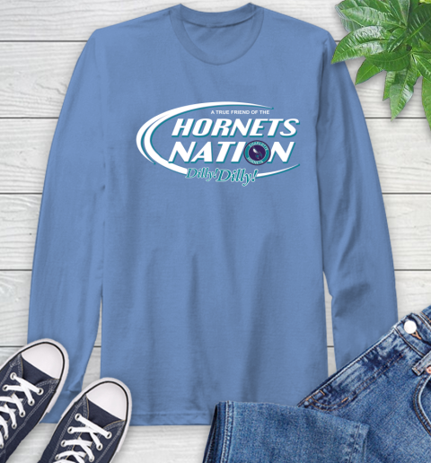 NBA A True Friend Of The Charlotte Hornets Dilly Dilly Basketball Sports Long Sleeve T-Shirt 12