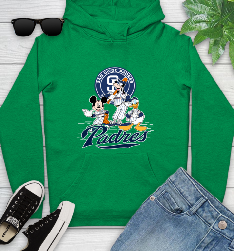 MLB San Diego Padres Mickey Mouse Donald Duck Goofy Baseball T Shirt Youth Hoodie 9