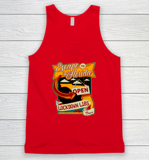 Escape To Florida Shirt Ron DeSantis (Print on front and back) Tank Top 14