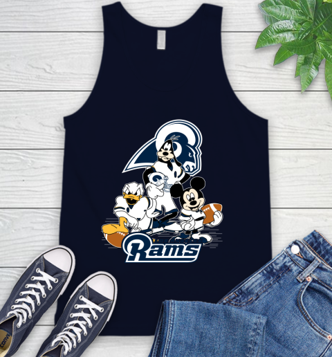 NFL Los Angeles Rams Mickey Mouse Donald Duck Goofy Football Shirt Tank Top 2