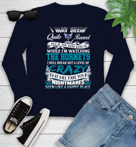 Charlotte Hornets NBA Basketball Don't Mess With Me While I'm Watching My Team Youth Long Sleeve 2