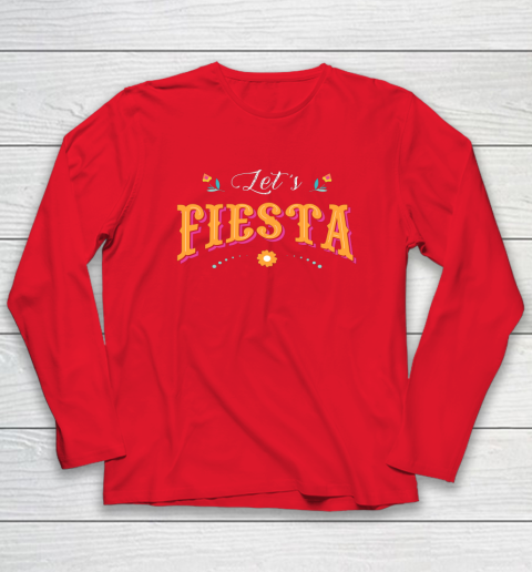 Cinco De Mayo Party Lets Fiesta Mexican Typography Long Sleeve T-Shirt 6