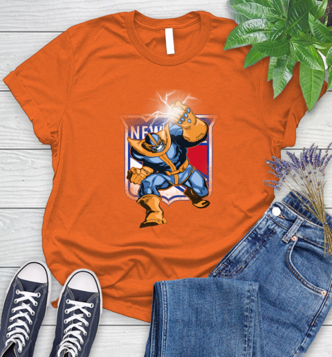 New York Rangers NHL Hockey Thanos Avengers Infinity War Marvel Women's T-Shirt 3