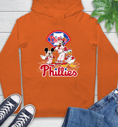 MLB Philadelphia Phillies Mickey Mouse Donald Duck Goofy Baseball T Shirt Hoodie 4