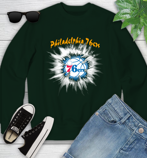 Philadelphia 76ers NBA Basketball Rip Sports Youth Sweatshirt 9