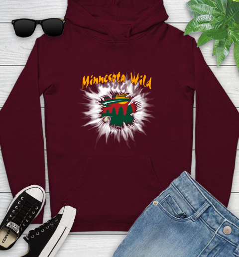 Minnesota Wild NHL Hockey Adoring Fan Rip Sports Youth Hoodie 7