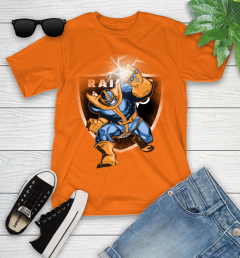 Oakland Raiders NFL Football Thanos Avengers Infinity War Marvel Youth T-Shirt 9