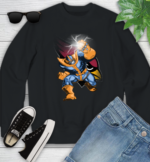 Arizona Cardinals NFL Football Thanos Avengers Infinity War Marvel Youth Sweatshirt