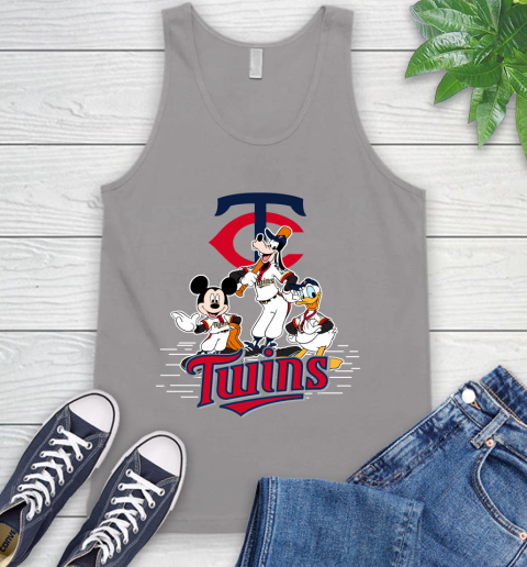 MLB Minnesota Twins Mickey Mouse Donald Duck Goofy Baseball T Shirt Tank Top 3