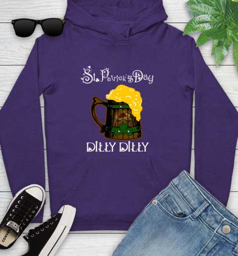 NHL Colorado Avalanche St Patrick's Day Dilly Dilly Beer Hockey Sports Youth Hoodie 5