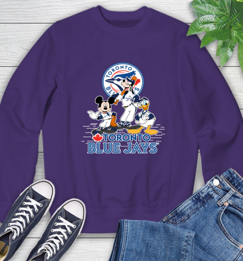 MLB Toronto Blue Jays Mickey Mouse Donald Duck Goofy Baseball T Shirt Sweatshirt 4