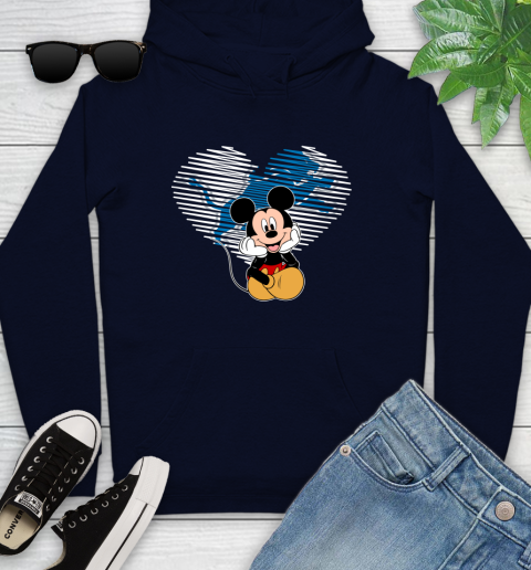NFL Detroit Lions The Heart Mickey Mouse Disney Football T Shirt_000 Youth Hoodie 3