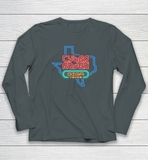 Cyber Rodeo Shirt Elon Musk Giga Texas Tesla Event Long Sleeve T-Shirt 3