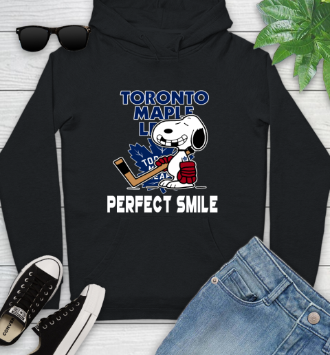 NHL Toronto Maple Leafs Snoopy Perfect Smile The Peanuts Movie Hockey T Shirt Youth Hoodie