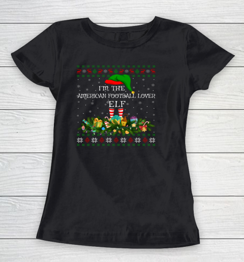 Matching Family Ugly American Football Lover Elf Christmas Women's T-Shirt