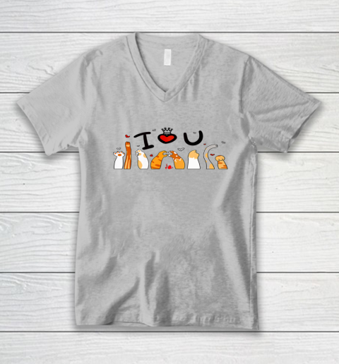 Cute This Is My Valentine Pajama Cat Valentines Day V-Neck T-Shirt 2