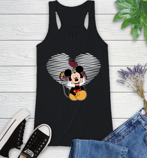 MLB St.Louis Cardinals The Heart Mickey Mouse Disney Baseball T Shirt_000 Racerback Tank