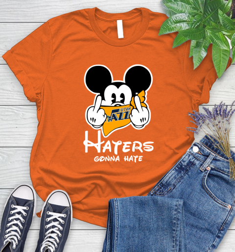NBA Utah Jazz Haters Gonna Hate Mickey Mouse Disney Basketball T Shirt Women's T-Shirt 3
