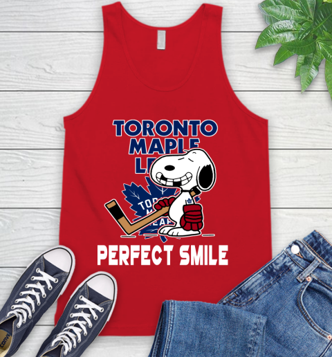 NHL Toronto Maple Leafs Snoopy Perfect Smile The Peanuts Movie Hockey T Shirt Tank Top 5