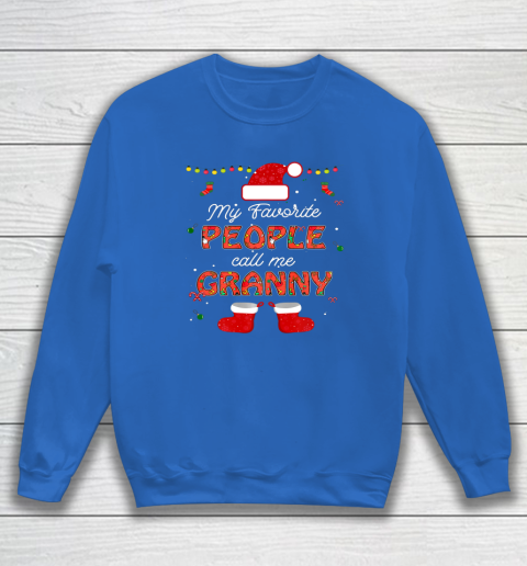 My Favorite People Call Me Granny Thanksgiving Christmas Sweatshirt 5