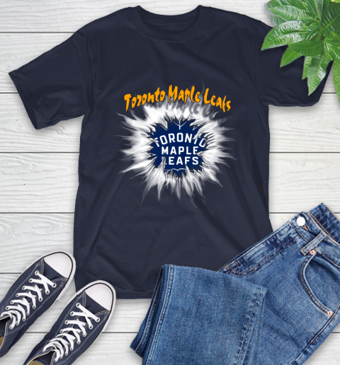 Toronto Maple Leafs NHL Hockey Adoring Fan Rip Sports T-Shirt 3