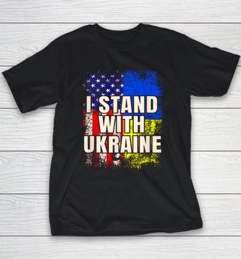 Ukraine Shirt Support Ukraine I Stand With Ukraine Ukrainian Flag Shirt Youth T-Shirt