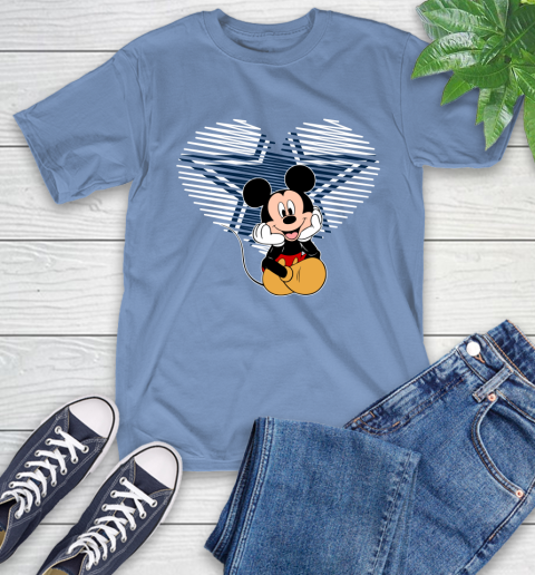 NFL Dallas Cowboys The Heart Mickey Mouse Disney Football T Shirt_000 T-Shirt 12