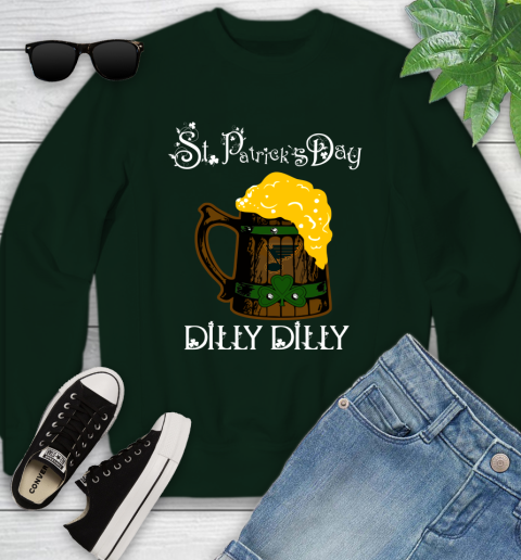 NHL St.Louis Blues St Patrick's Day Dilly Dilly Beer Hockey Sports Youth Sweatshirt 9