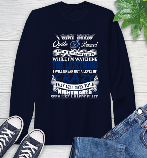 Tampa Bay Lightning NHL Hockey Don't Mess With Me While I'm Watching My Team Long Sleeve T-Shirt 3