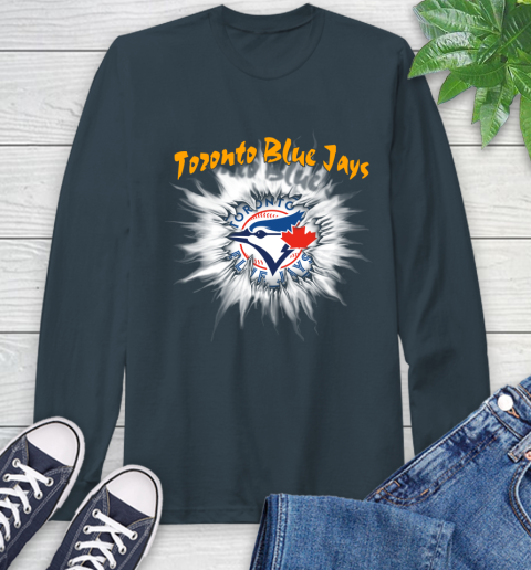 Toronto Blue Jays MLB Baseball Adoring Fan Rip Sports Long Sleeve T-Shirt 9