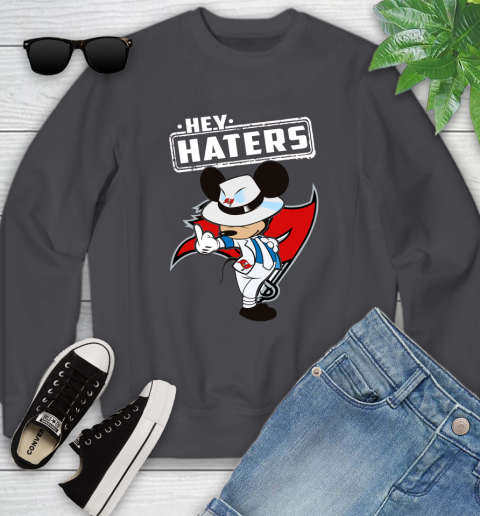 NFL Hey Haters Mickey Football Sports Tampa Bay Buccaneers Youth Sweatshirt 5