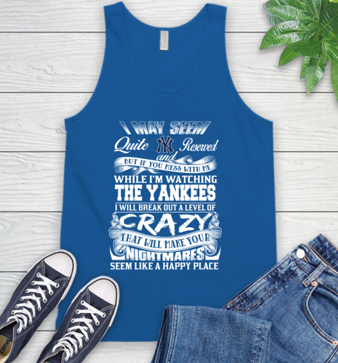 New York Yankees MLB Baseball Don't Mess With Me While I'm Watching My Team Tank Top 4