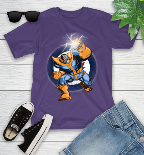 Winnipeg Jets NHL Hockey Thanos Avengers Infinity War Marvel Youth T-Shirt 3