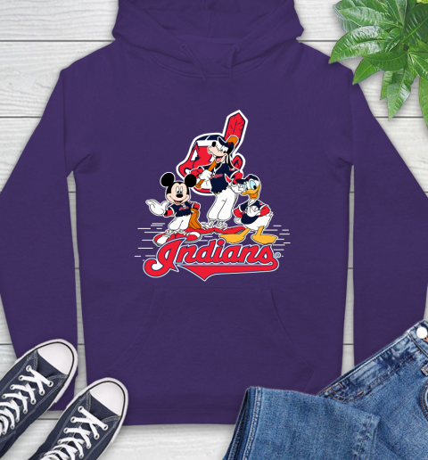 MLB Cleveland Indians Mickey Mouse Donald Duck Goofy Baseball T Shirt Hoodie 5