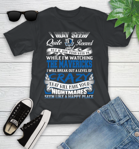 Dallas Mavericks NBA Basketball Don't Mess With Me While I'm Watching My Team Youth T-Shirt