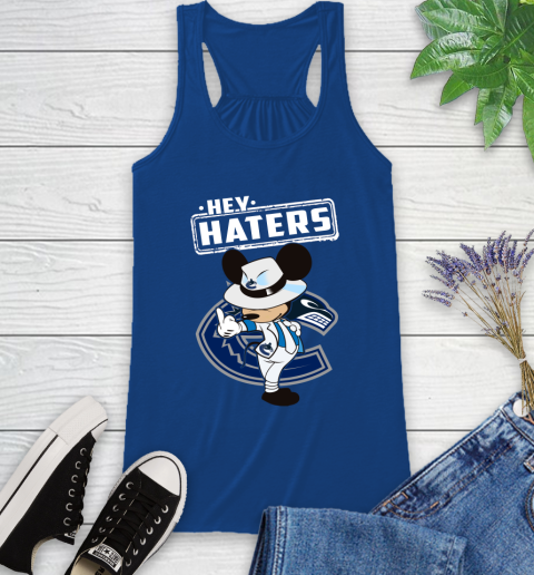 NHL Hey Haters Mickey Hockey Sports Vancouver Canucks Racerback Tank 8