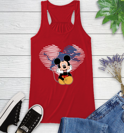 NFL Detroit Lions The Heart Mickey Mouse Disney Football T Shirt_000 Racerback Tank 5