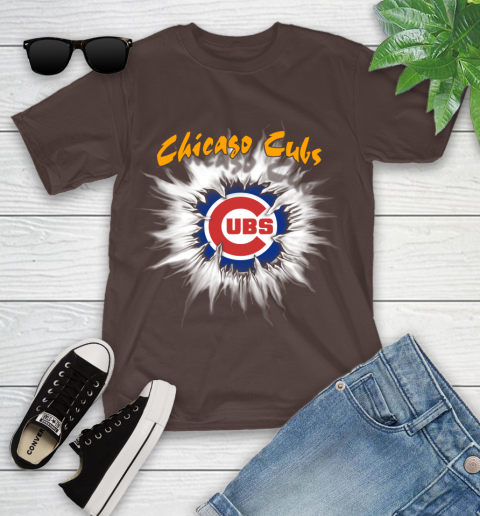 Chicago Cubs MLB Baseball Adoring Fan Rip Sports Youth T-Shirt 7