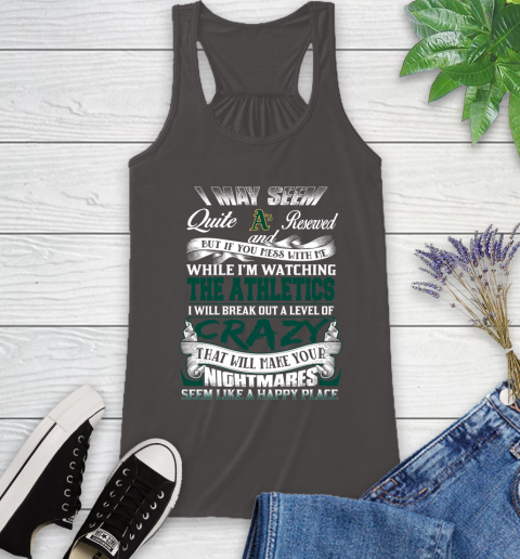 Oakland Athletics MLB Baseball Don't Mess With Me While I'm Watching My Team Racerback Tank 11