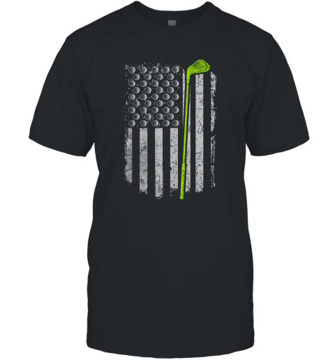 Golf American Flag Gift for Golf Player Love Golfing T-Shirt