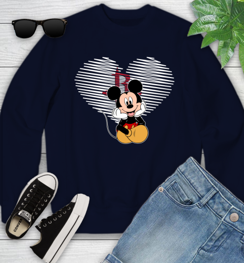 NBA Houston Rockets The Heart Mickey Mouse Disney Basketball Youth Sweatshirt 2