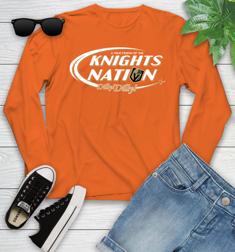 NHL A True Friend Of The Vegas Golden Knights Dilly Dilly Hockey Sports Youth Long Sleeve 3