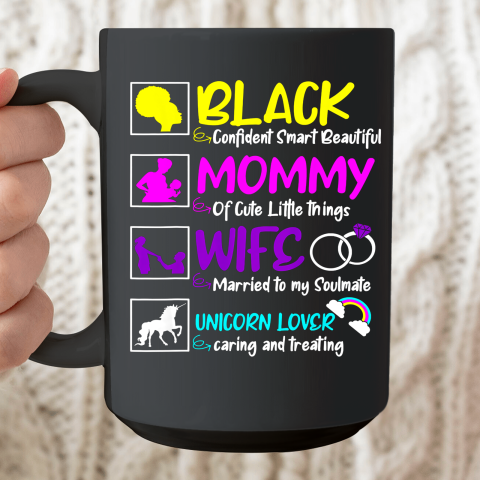 Black Mommy Wife Unicorn Lover Mothers Day Mom Mama Ceramic Mug 15oz