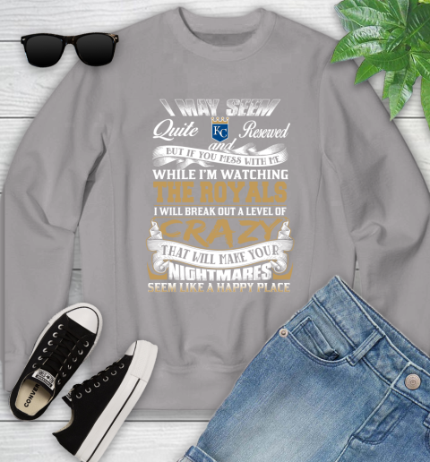 Kansas City Royals MLB Baseball Don't Mess With Me While I'm Watching My Team Youth Sweatshirt 3