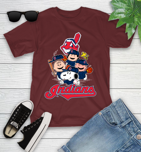 MLB Cleveland Indians Snoopy Charlie Brown Woodstock The Peanuts