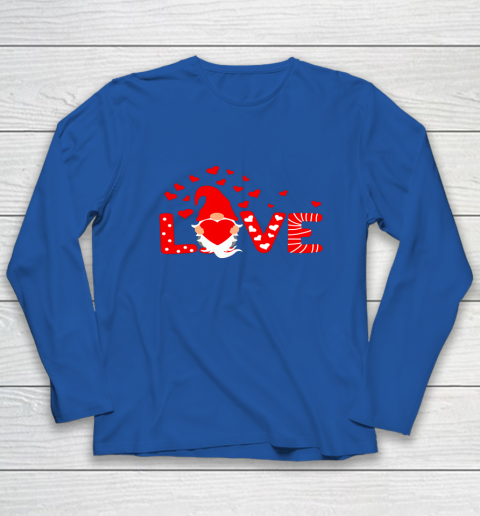 Valentine's Day LOVE Gnomies Holding Red Heart Valentine Long Sleeve T-Shirt 6