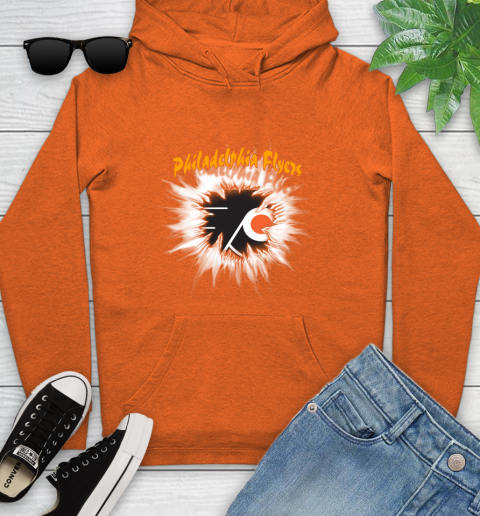 Philadelphia Flyers NHL Hockey Adoring Fan Rip Sports Youth Hoodie 4